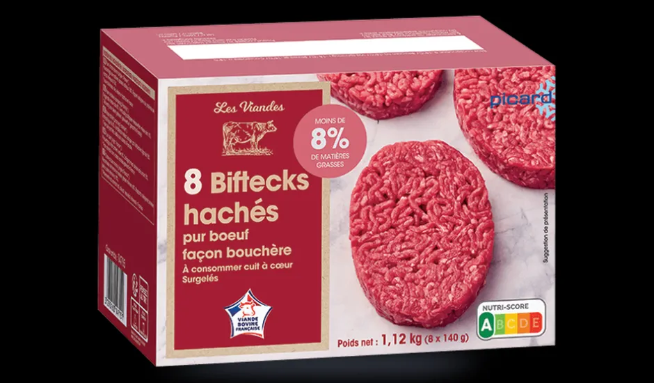 8 biftecks hachés (140g), pur boeuf, 8% M.G maxi*Picard Sale