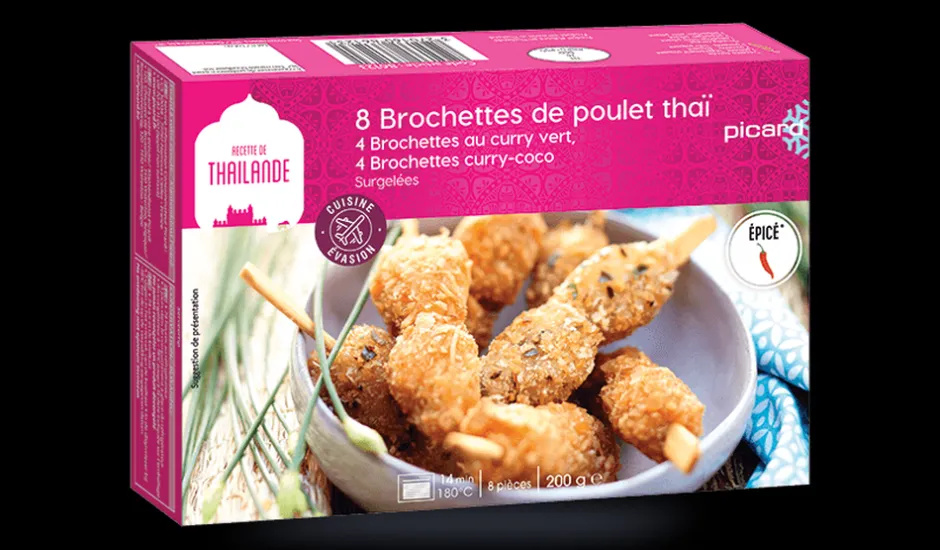 8 brochettes de poulet thaï*Picard Discount