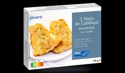 2 filets de cabillaud meunière MSC, sans arête*Picard Clearance