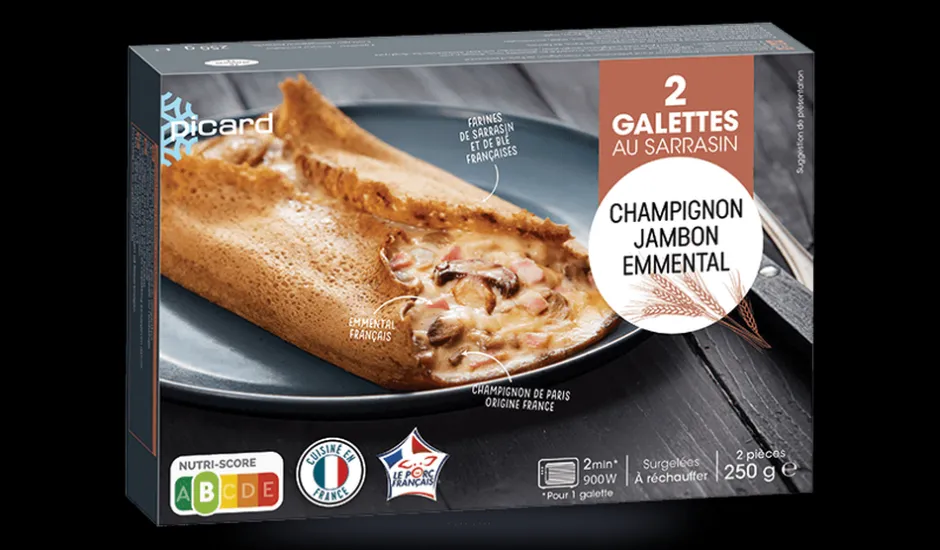 2 galettes jambon-champignon-emmental*Picard Hot