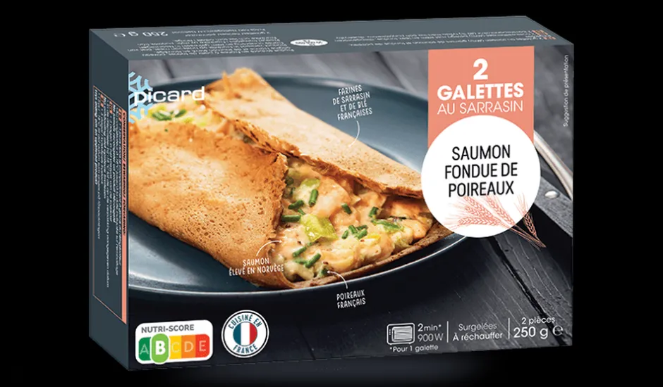 2 galettes saumon - fondue de poireaux*Picard New
