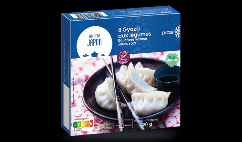 8 gyoza aux légumes, bouchées vapeur, sauce soja*Picard