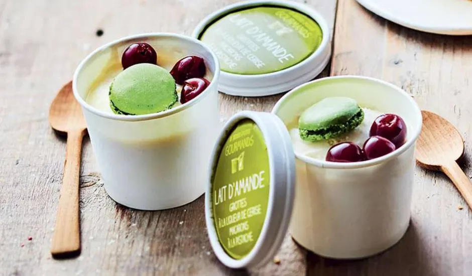 2 mini-pots crème glacée Lait d'amande, griottes*Picard New