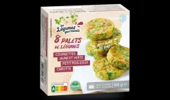 8 palets de légumes courgettes jaune et verte, petit pois doux, carotte*Picard Outlet