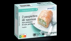 2 paupiettes de saumon aux poissons, aux poireaux*Picard Discount