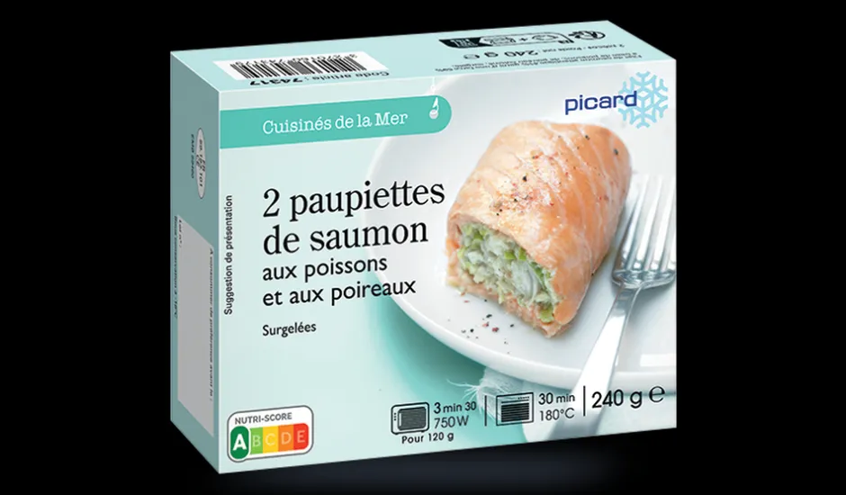 2 paupiettes de saumon aux poissons, aux poireaux*Picard Discount