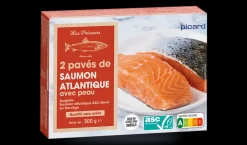 2 pavés de saumon atlantique avec peau ASC*Picard Discount