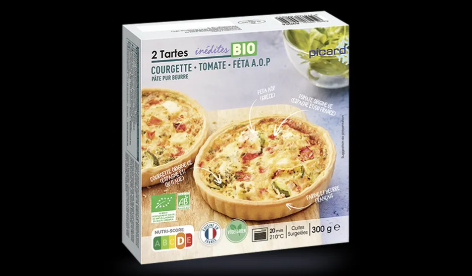 2 tartes bio courgette tomate féta AOP*Picard Best