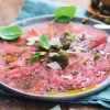 Carpaccio de boeuf et sa sauce au pistou, 2 parts*Picard