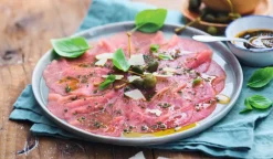 Carpaccio de boeuf et sa sauce au pistou, 2 parts*Picard