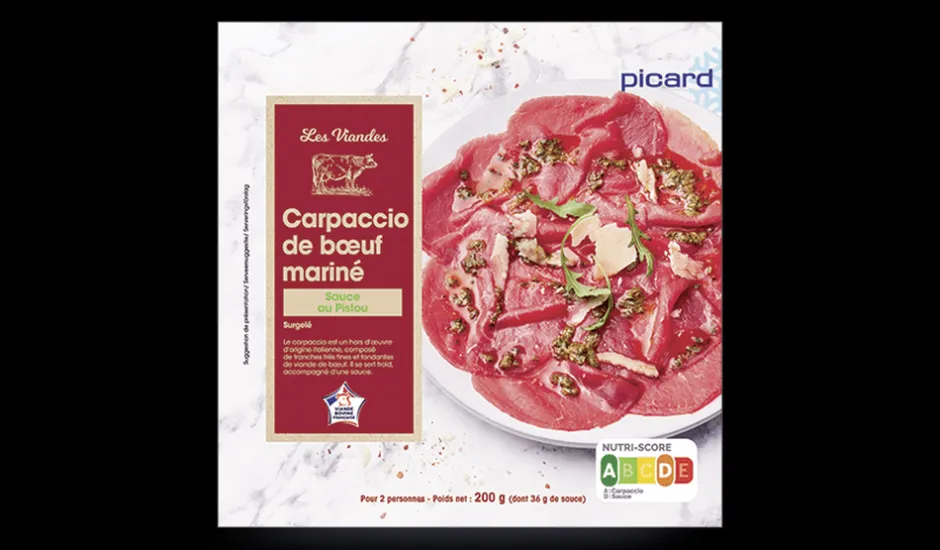 Carpaccio de boeuf et sa sauce au pistou, 2 parts*Picard