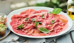 Carpaccio de bœuf et sa marinade à l'huile d'olive 5 % et au basilic*Picard Sale