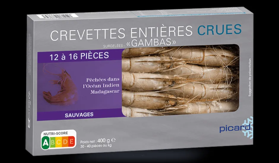 Crevette tropicale crue "Gambas" 12-16 p. sauvage*Picard Hot