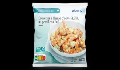 Crevettes à l'huile d'olive (4%) au persil,à l'ail*Picard New