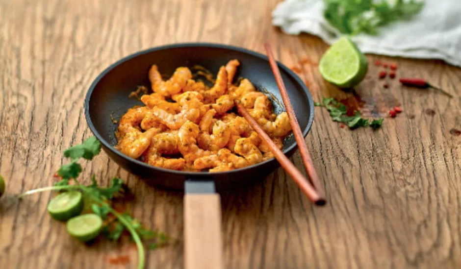 Crevettes au curry rouge, recette thaï*Picard New