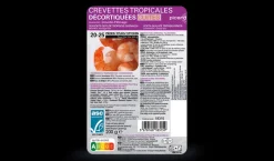 Crevettes décortiquées ASC, HND, ECU ou VNM*Picard Clearance