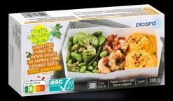 Crevettes purée de patate douce, légumes verts*Picard Outlet