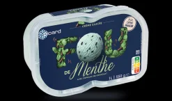 Crème glacée menthe, avec copeaux de chocolat*Picard Hot