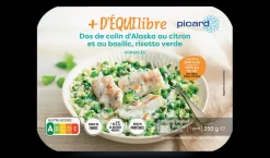 Dos de colin d’Alaska au citron et au basilic, risotto verde*Picard Hot
