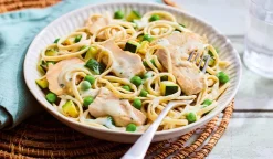 Emincés de dinde sauce au citron, linguine complète et légumes verts*Picard Sale