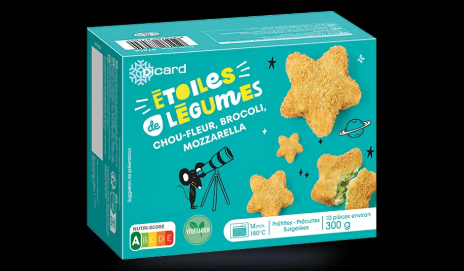 Etoiles de légumes, chou-fleur, brocoli,mozzarella*Picard Online