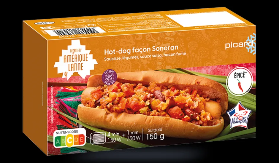 Hot-dog façon Sonoran saucisse, légumes, sce salsa*Picard Hot