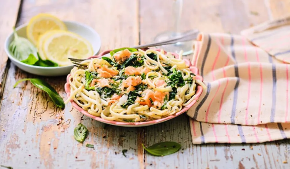 Linguine au saumon et aux épinards, sauce citron basilic*Picard Outlet