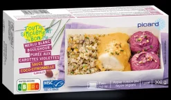 Merlu blanc MSC, boulghour, purée aux carottes*Picard Clearance