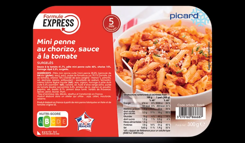 Mini penne au chorizo, sauce à la tomate*Picard Sale