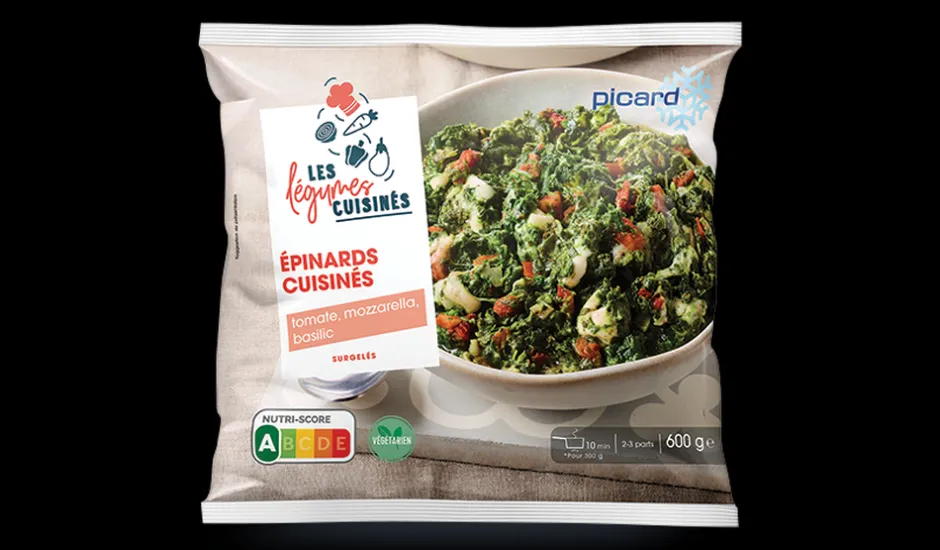 Épinards cuisinés tomate, mozzarella, basilic*Picard Clearance