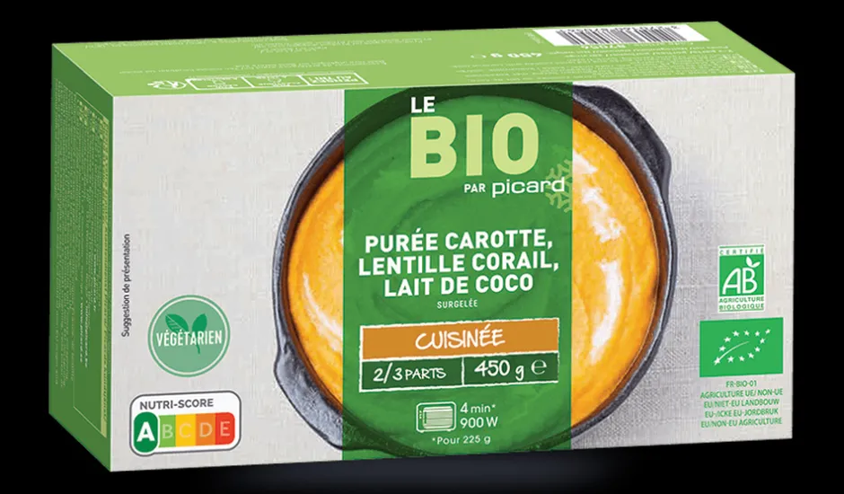 Purée de carotte-lentille corail-lait de coco bio*Picard New