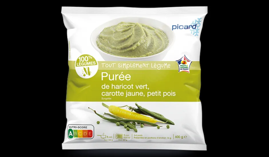 Purée haricot vert, carotte jaune, petit pois*Picard New