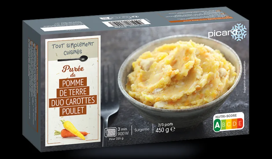Purée pomme de terre, duo de carottes et poulet*Picard New