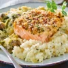 Saumon en croûte d'amande, risotto*Picard Clearance