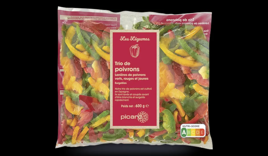 Trio de poivrons verts, rouges, jaunes en lanières*Picard Best
